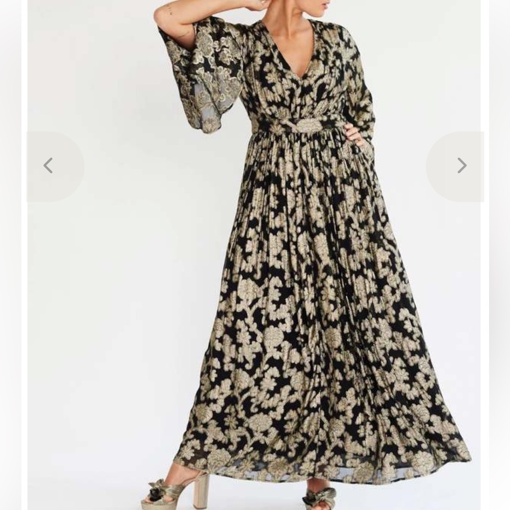 Mille Caye Metallic Maxi Dress